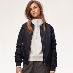 Aritzia Navy Gilman Bomber